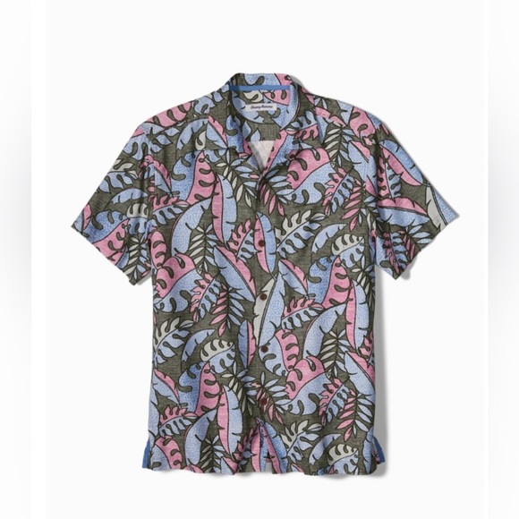 Tommy Bahama Men's Short Sleeve Floral Shirt Silk, XL - Picture 1 of 8